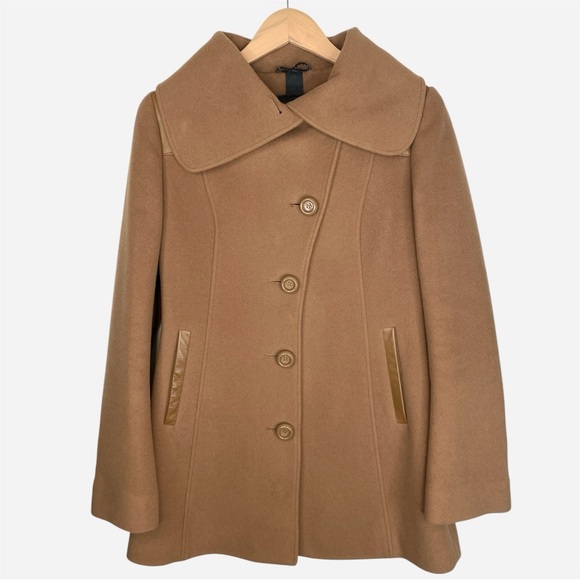 MACKAGE vintage size: M 70% wool, 10% cashmere, leather trim camel coat - Picture 3 of 6